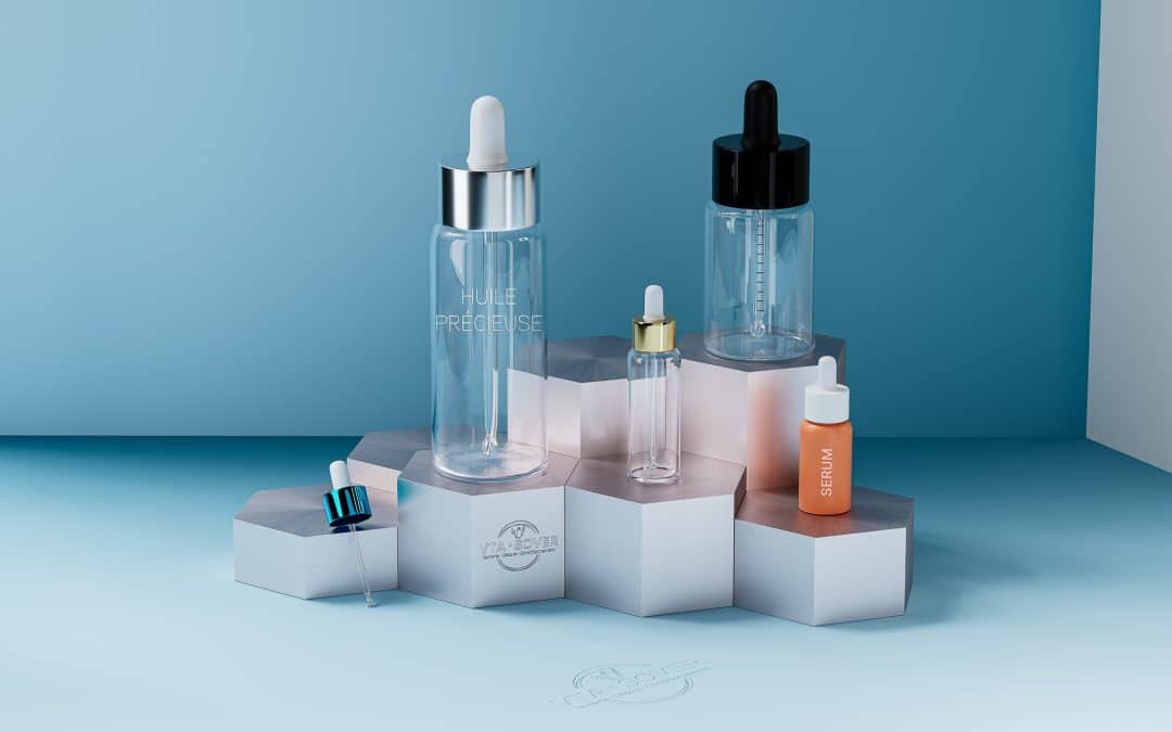 Flacons compte-gouttes type cosmétique